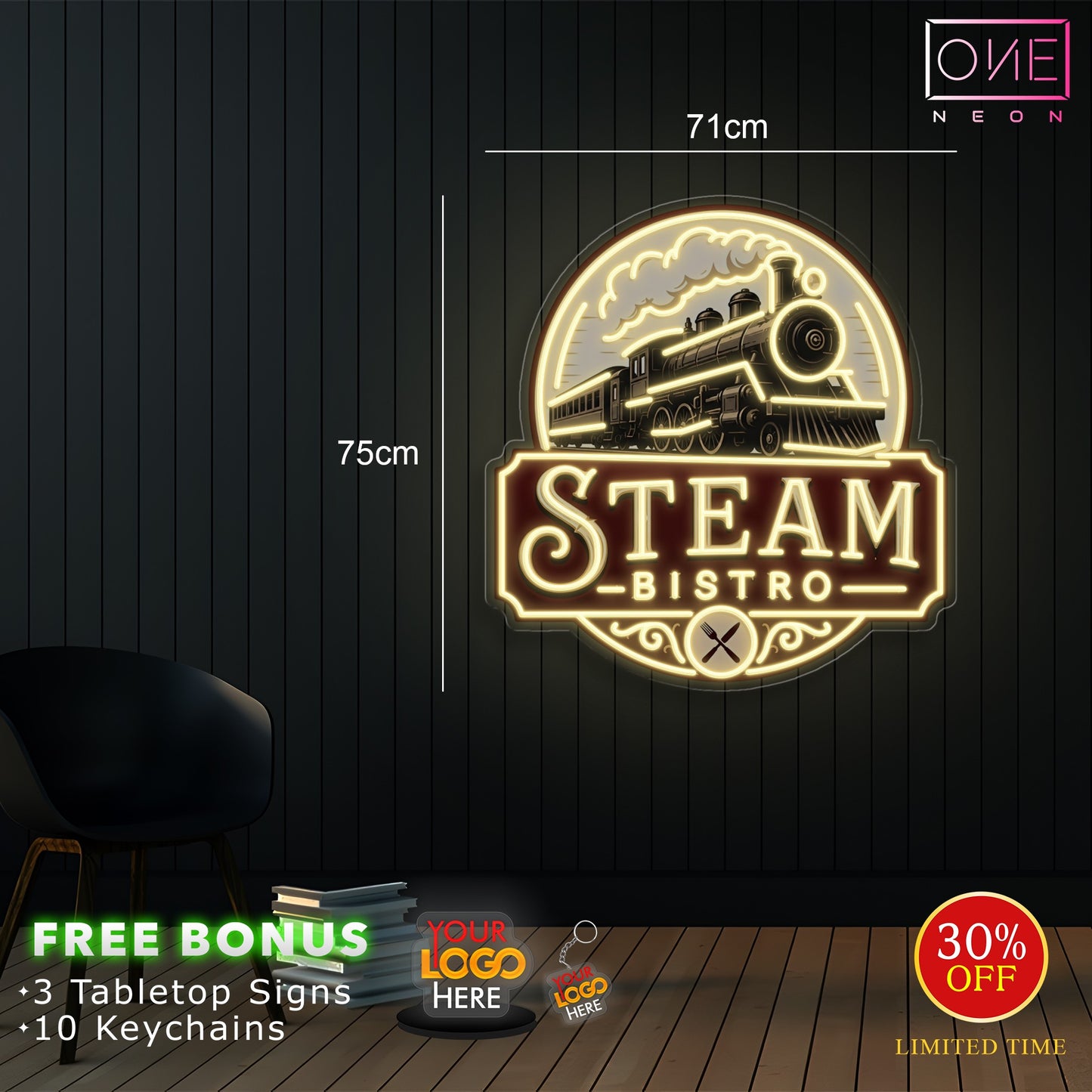 STEAM BISTRO | LED Neon Sign