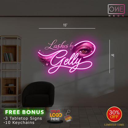 Lashes By Gelly | LED Neon Sign