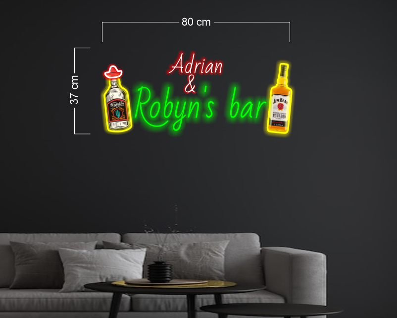 Adrian & Robyn's Bar | LED Neon Sign