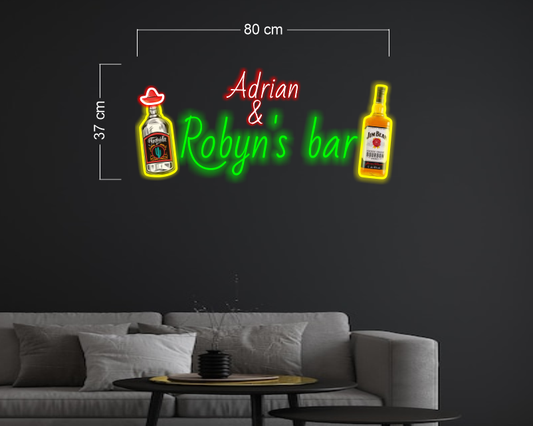 Adrian & Robyn's Bar | LED Neon Sign