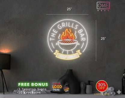 The grills bar | LED Neon Sign