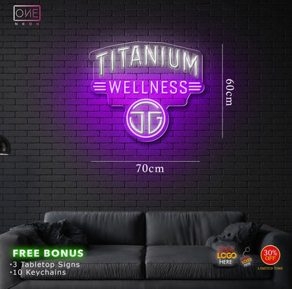 Titanium wellness+ Titanium pro shop ( 2 signs) | LED Neon Sign