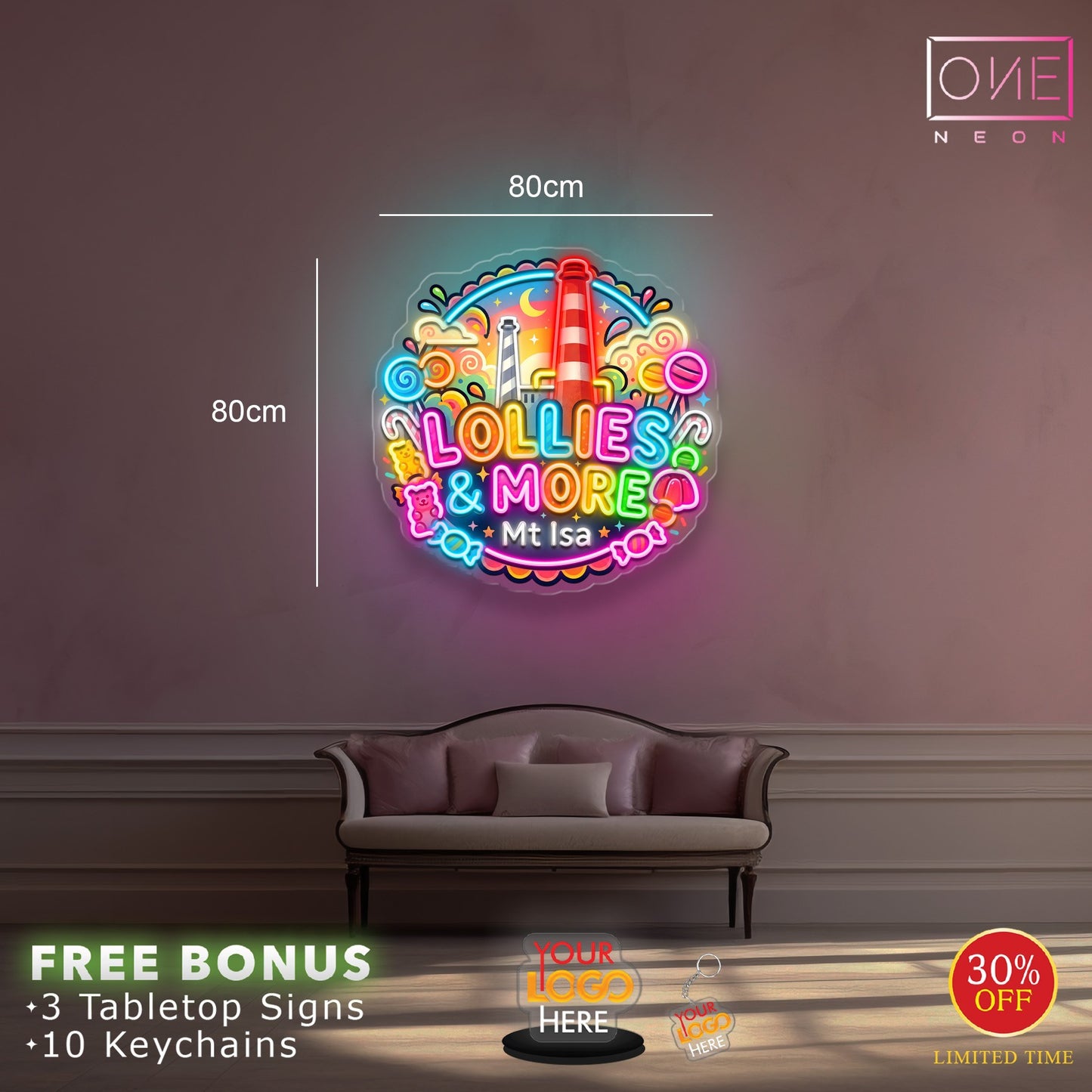 LOLLIES & MORE | LED Neon Sign