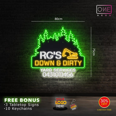 KDS GROUP QLD & RG'S DOWN & DIRTY | LED Neon Sign (2 signs)