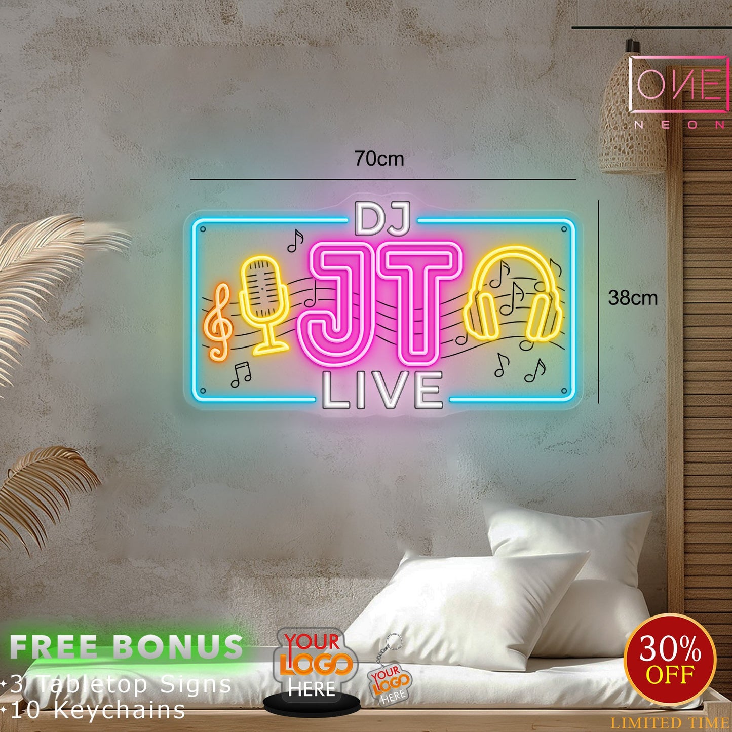 DJ JT LIVE | LED Neon Sign