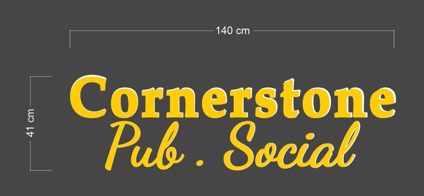Cornerstone Pub & Social | Light Box ( 3 signs)