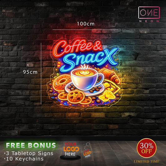 Coffee & Snacx | LED Neon Sign