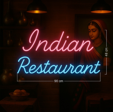 AASTHA & Indian restaurant | LED Neon Sign (2 signs)