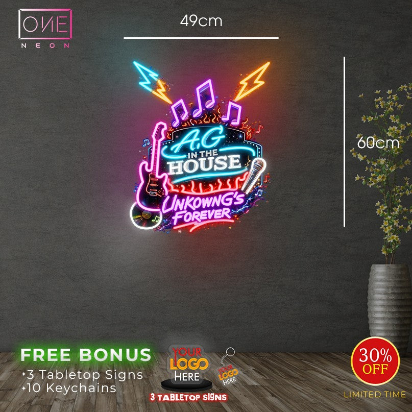 A.G in the house | LED Neon Sign