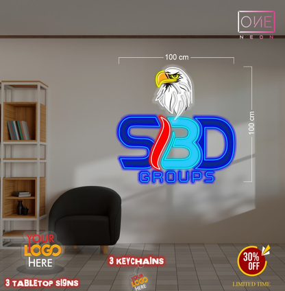 SBD GROUPS | LED Neon Sign + light box + acrylic sign (4 signs)