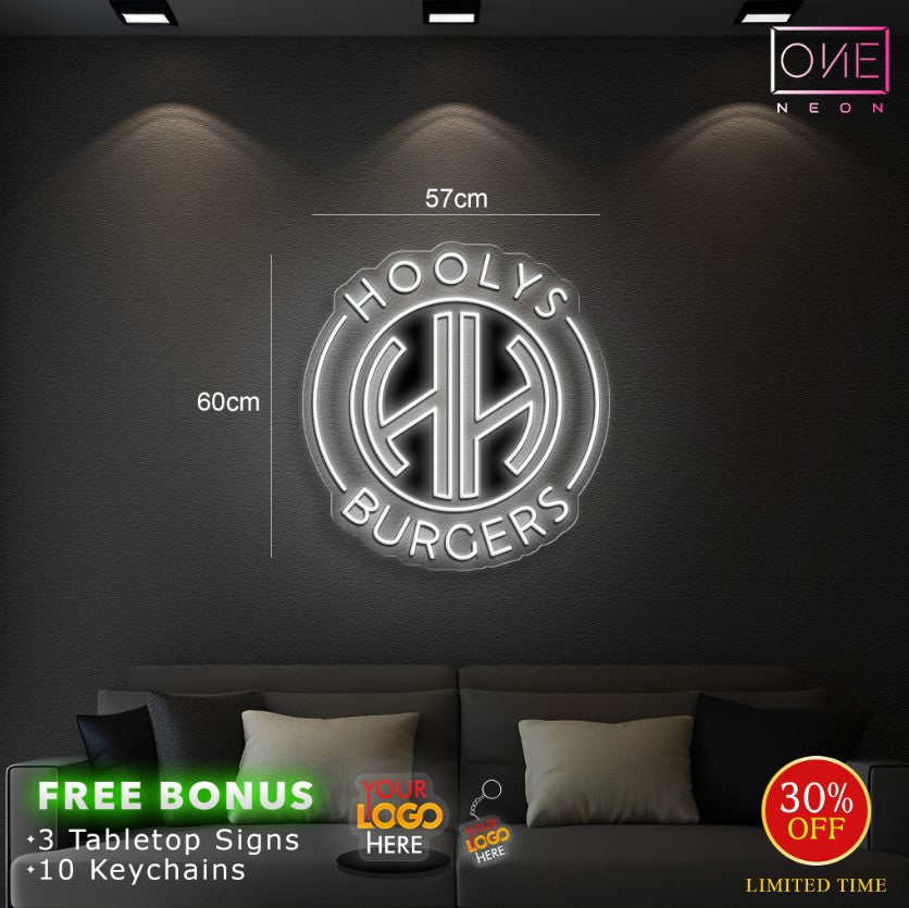 HOOLYS BURGERS | LED Neon Sign