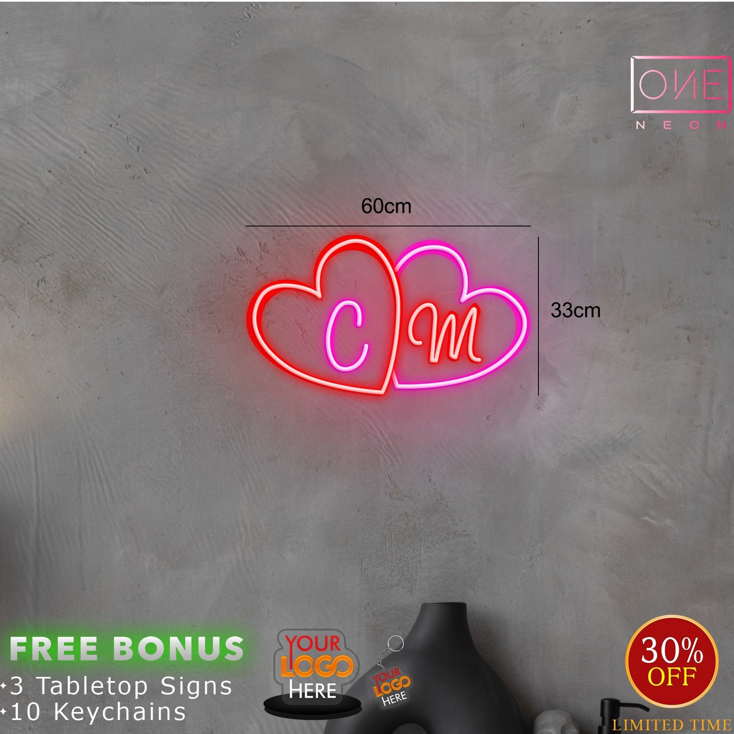 Cameron Mandy | LED Neon Sign (2 signs)
