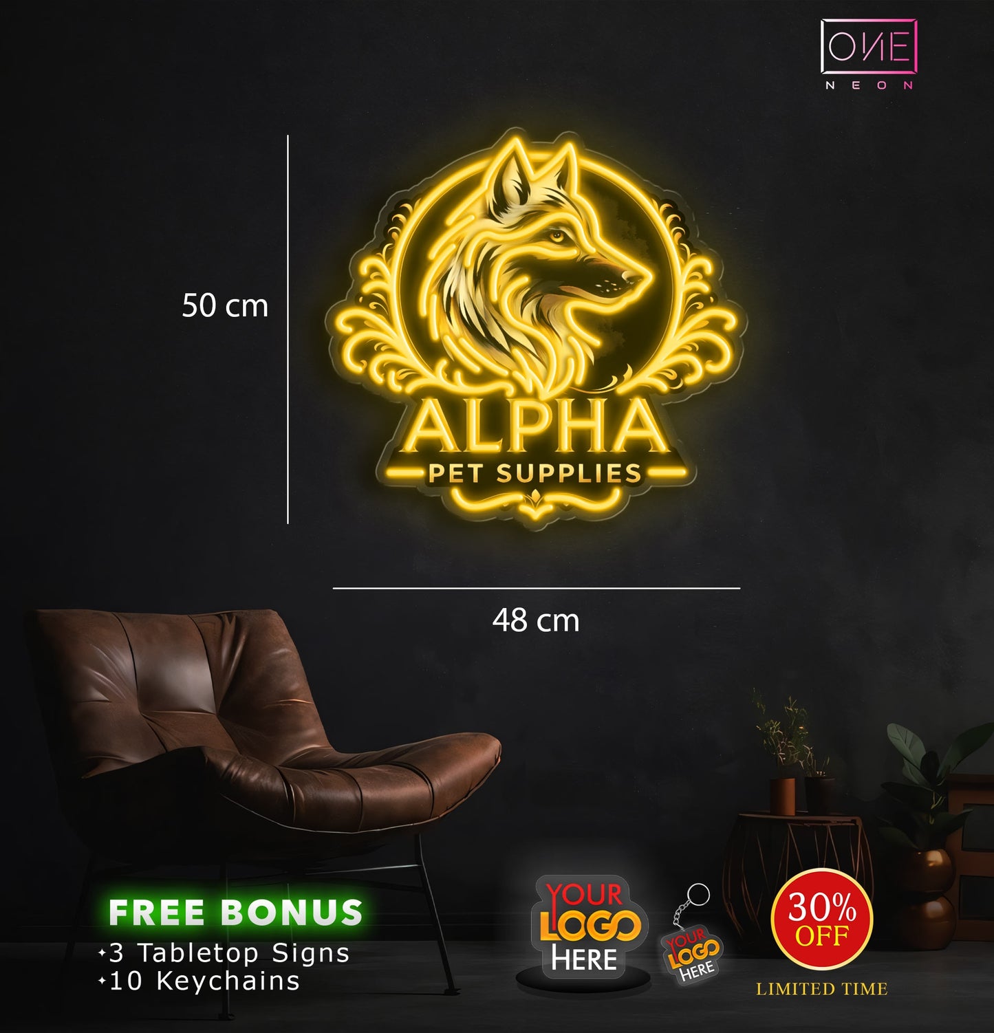 ALPHA PET SUPPLIES | LED Neon Sign