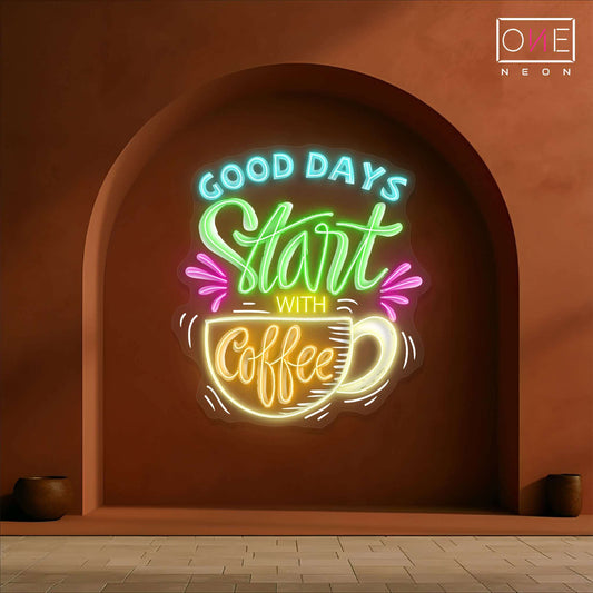 Fish & chips + Coffee (2 signs)| LED Neon Sign