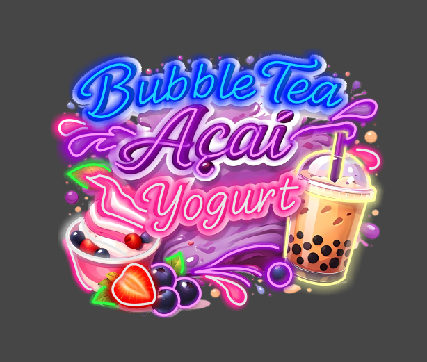 Bubble Tea - Acai - Yogurt | LED Neon Sign