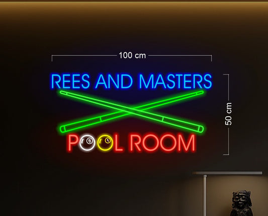 Rees and masters pool room | LED Neon Sign