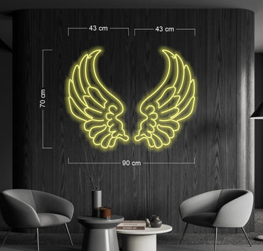 Wings & Caption | LED Neon Sign