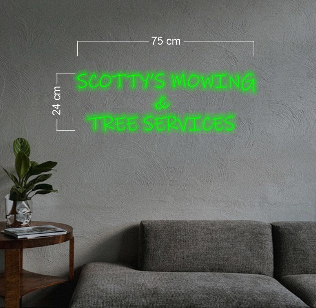 Masarni beauty & wellness + Scotty's mowing & tree servies | LED Neon Sign