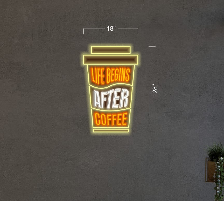 GREEEK PITA YEEROS & LIFE BEGINS AFTER COFFEE   | LED Neon Sign