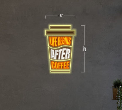 GREEEK PITA YEEROS & LIFE BEGINS AFTER COFFEE   | LED Neon Sign