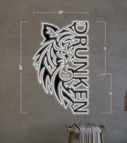 Drunken logo+ high on nature (RGB colors) ( 3 signs) | LED Neon Sign