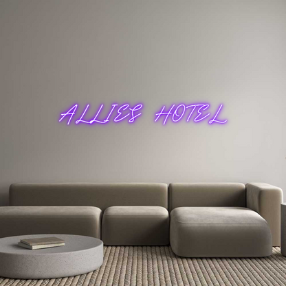 Custom Neon: ALLIES  HOTEL