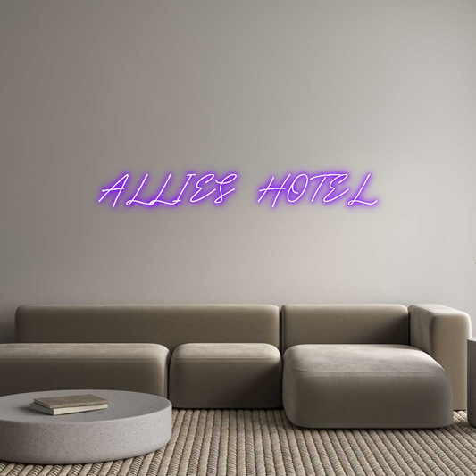 Custom Neon: ALLIES  HOTEL