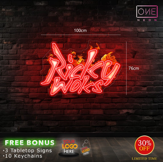 RICKY WOKS | LED Neon Sign (waterproof)