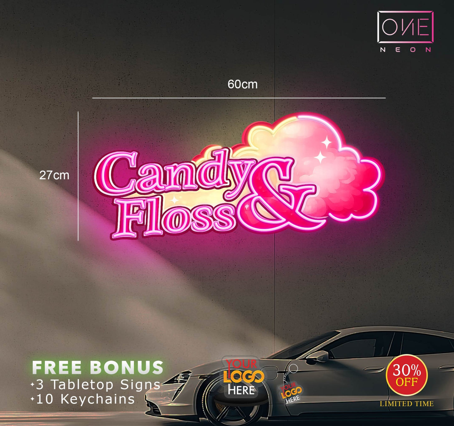 CANDY & FLOSS | LED Neon Sign