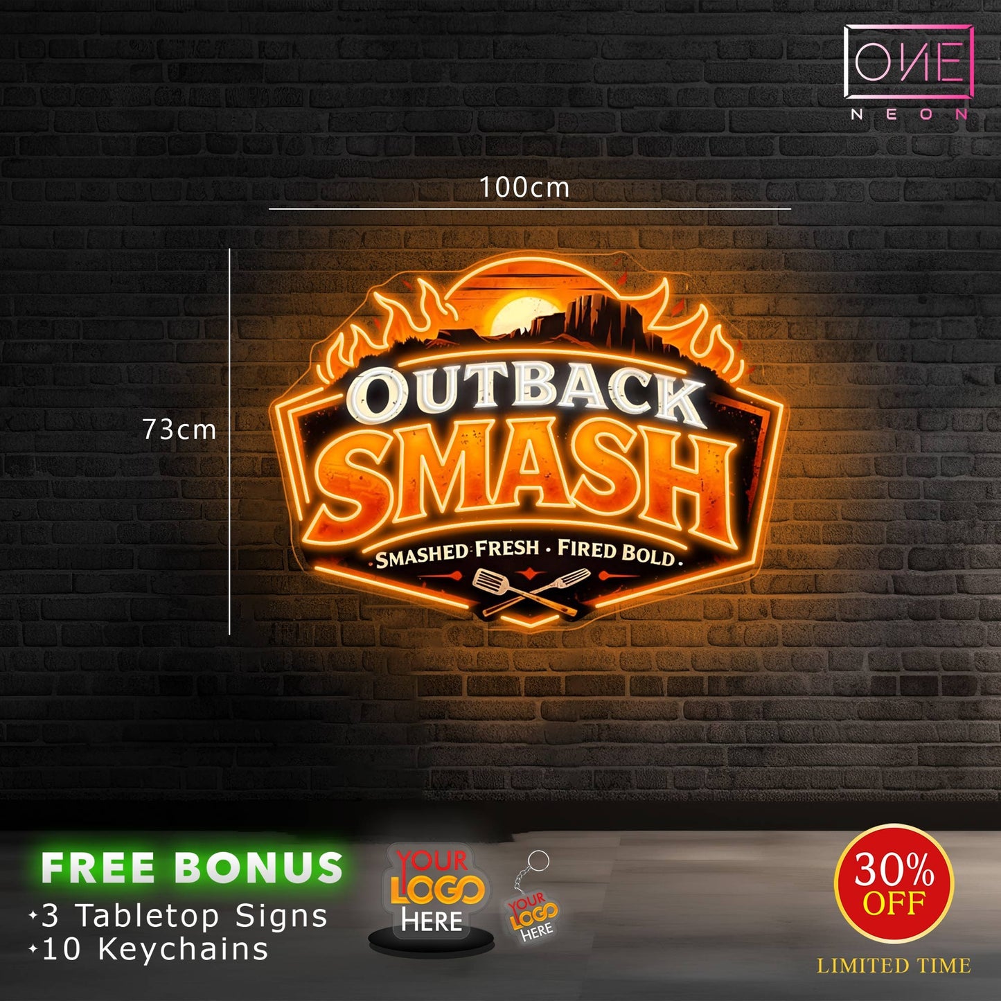OUTBACK SMASH + Great times | LED Neon Sign (2 outdoor signs)