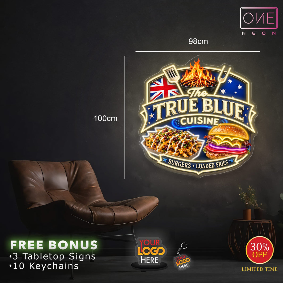 The TRUE BLUE CUISINE | LED Neon Sign