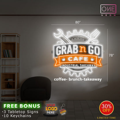 GRAB n GO | LED Neon Sign (outdoor use)