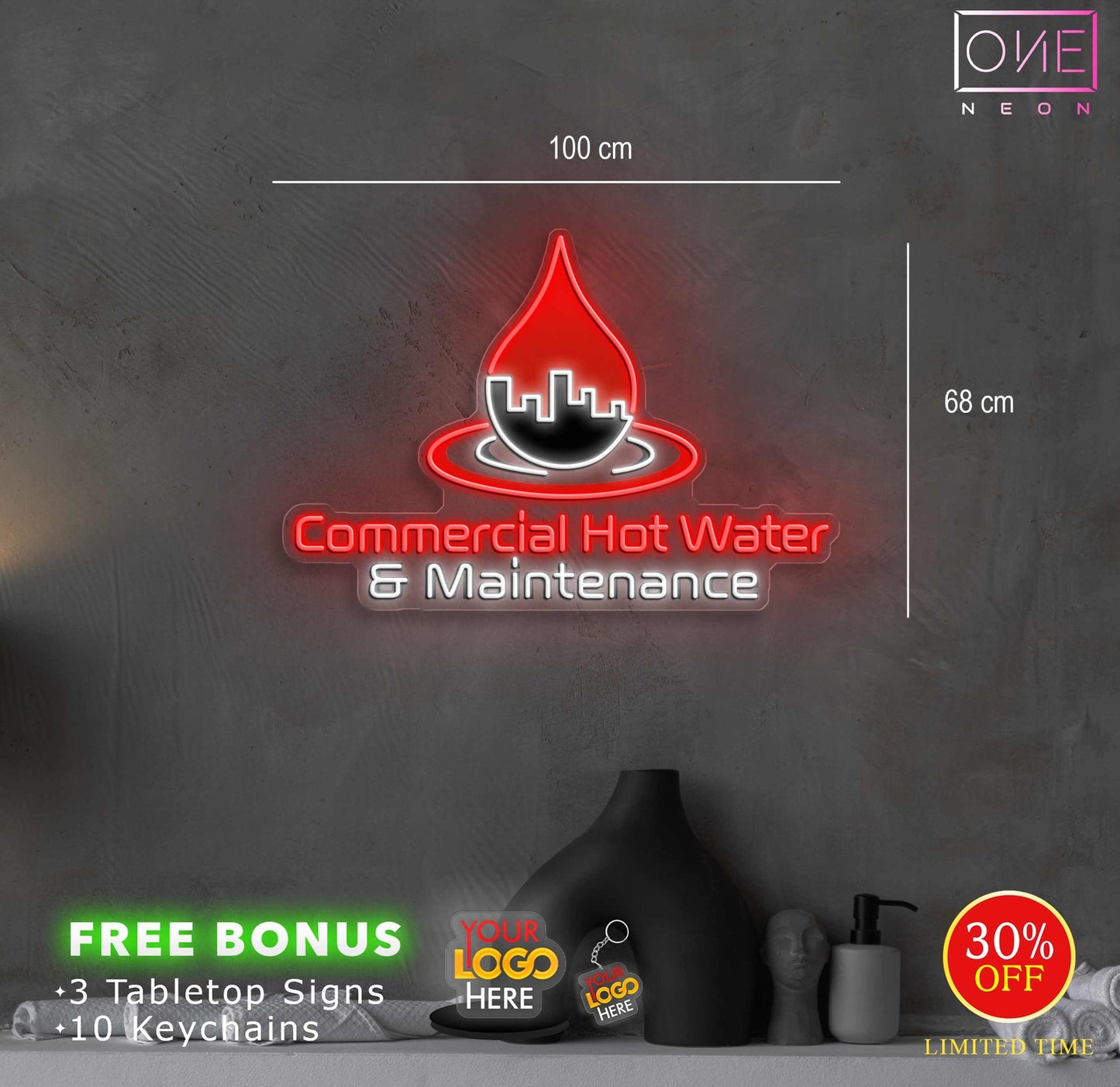 Commercial Hot water | LED Neon Sign