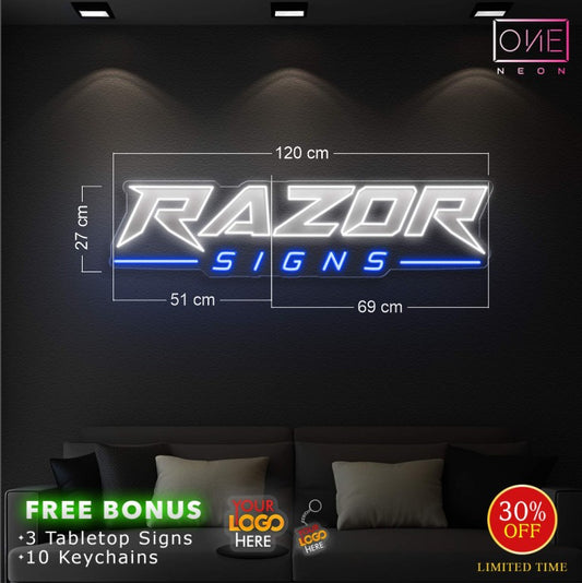 Razor signs | LED Neon Sign