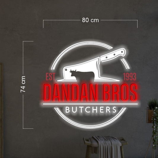 DanDan Bros butcher | LED Neon Sign
