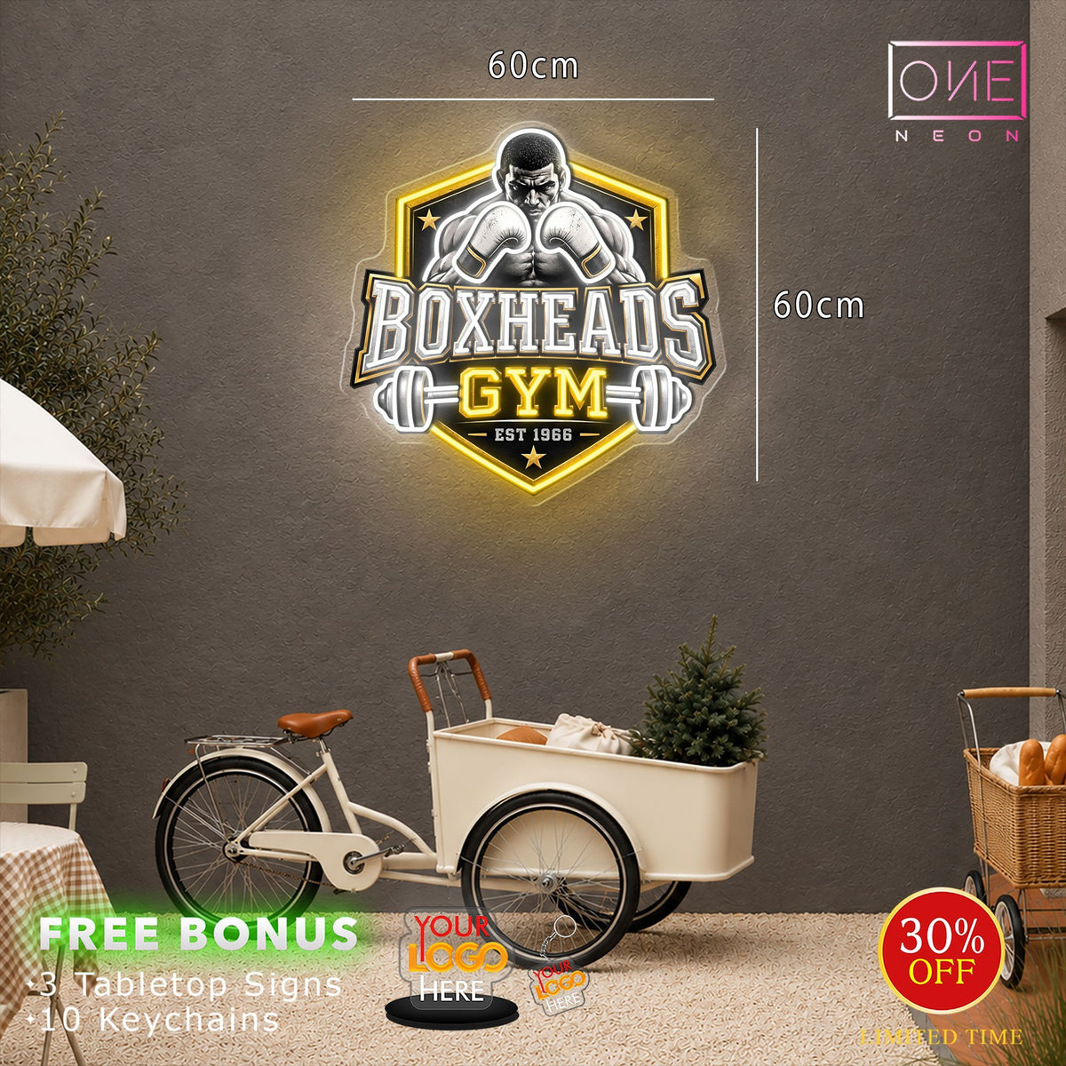 BOXHEADS GYM | LED Neon Sign