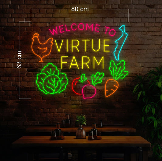 Welcome to Virtue Farm | LED Neon Sign