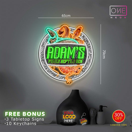 Roam's & Adam's family reptile den   | LED Neon Sign