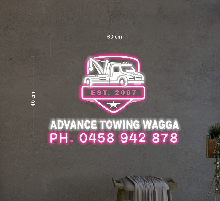 ADVANCE TOWING WAGGA| LED Neon Sign (outdoor use)
