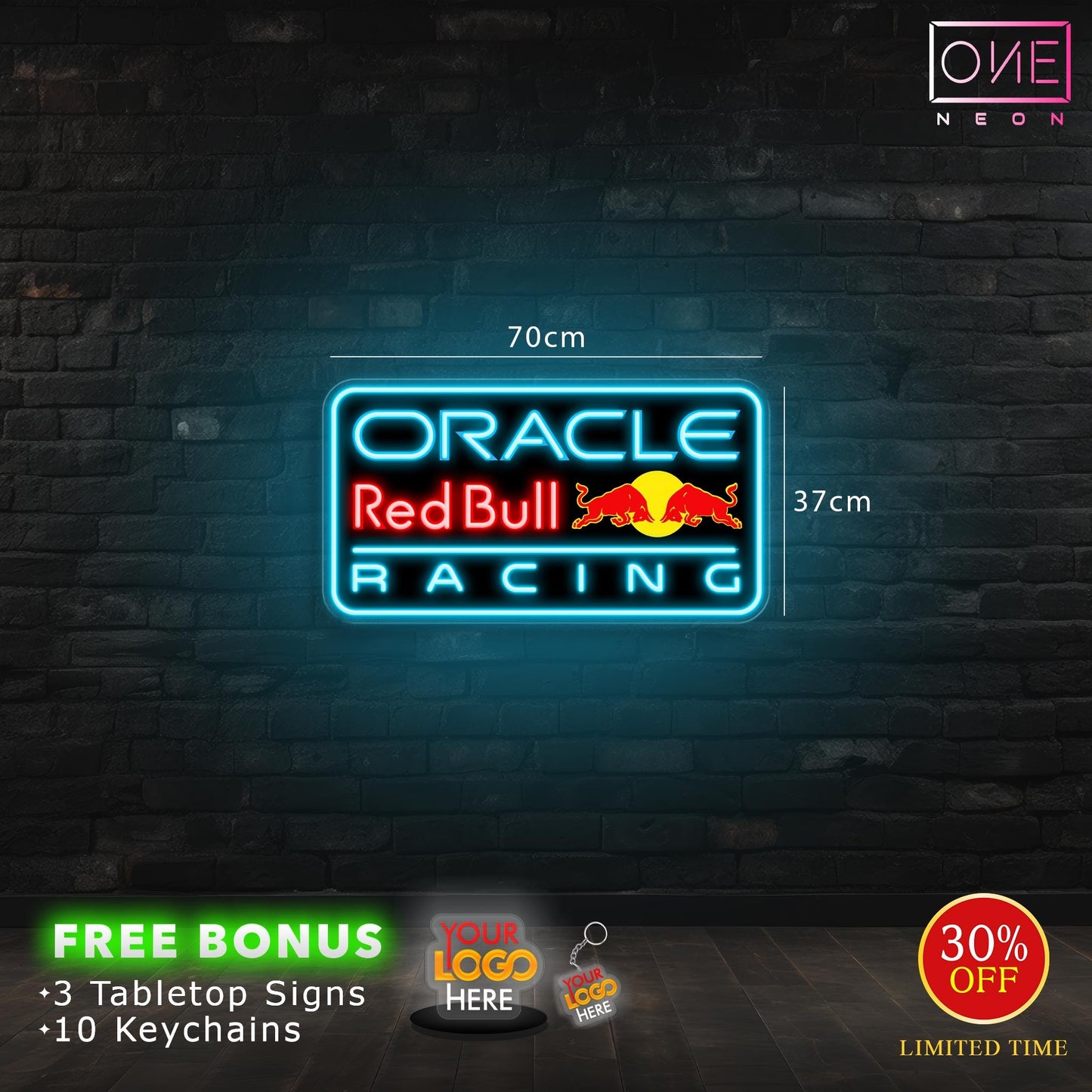 RSA + FI + REDBULL | LED Neon Sign (3 signs)