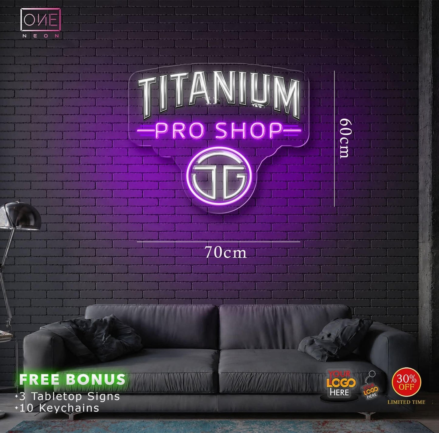 Titanium wellness+ Titanium pro shop ( 2 signs) | LED Neon Sign