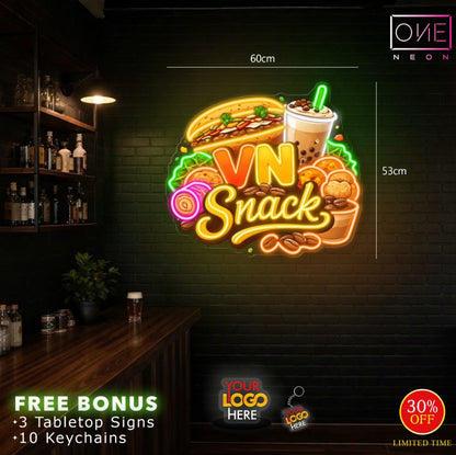 VN snack logo | LED Neon Sign