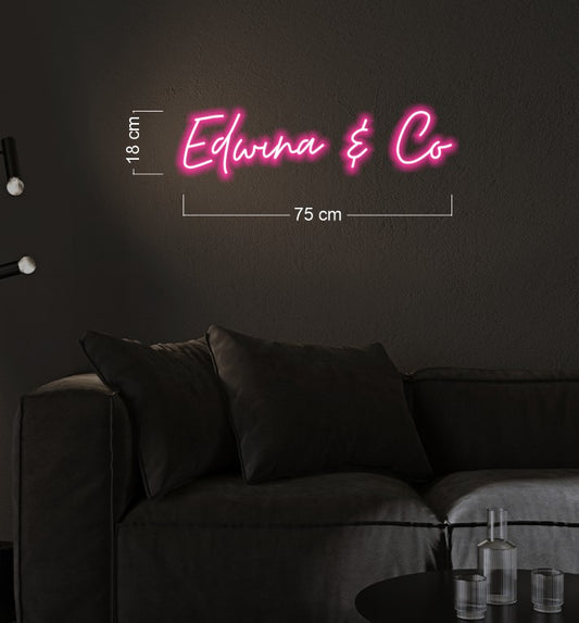 Enseigne au néon LED personnalisée pour entreprise 