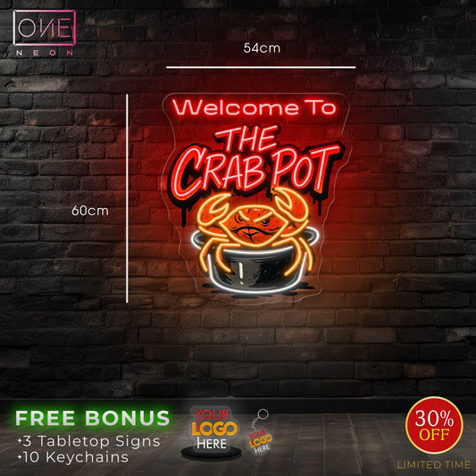 Welcome to the crab pot | LED Neon Sign