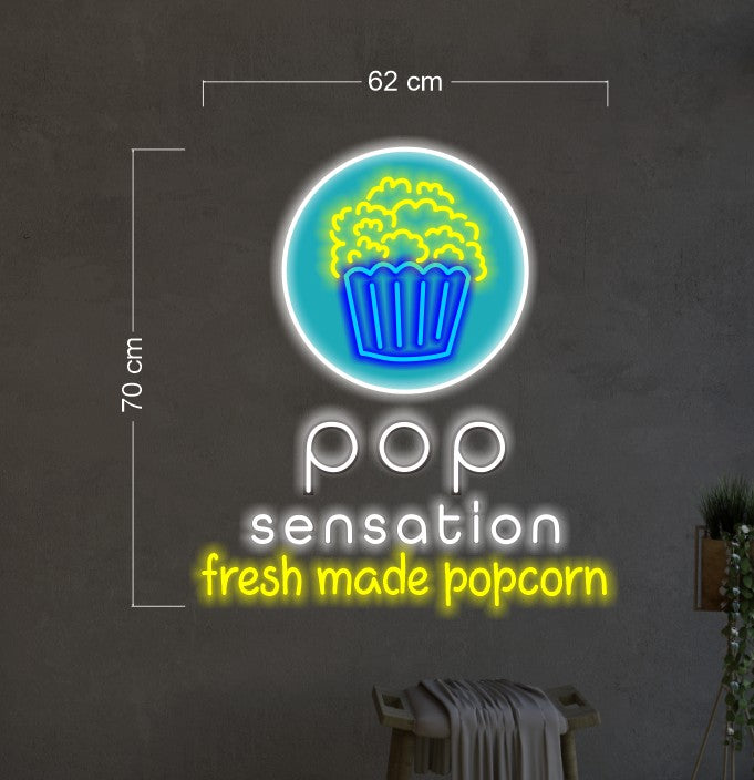 Fresh made popcorn | LED Neon Sign (outdoor)