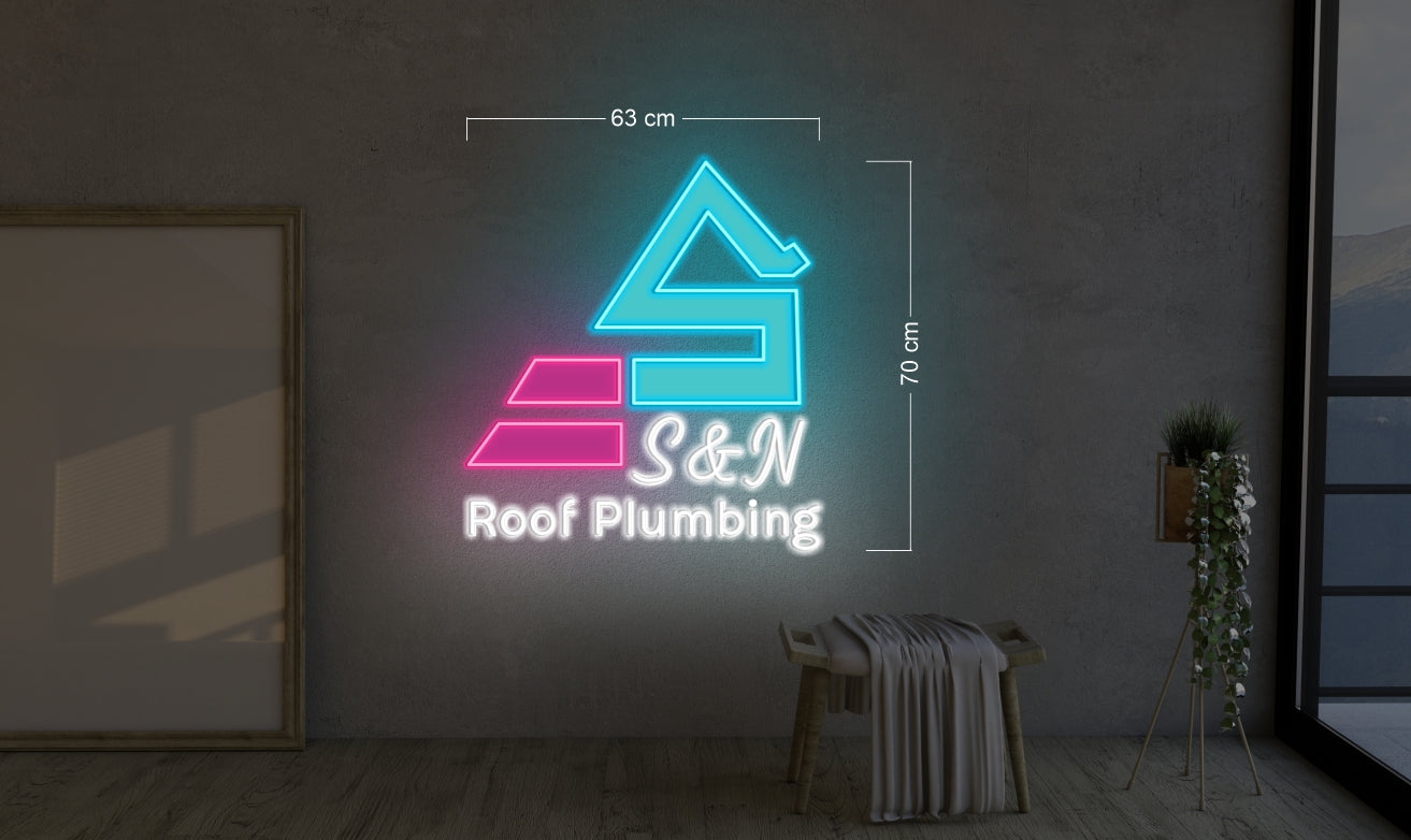 S&N ROOF PLUMBING | LED Neon Sign (2 signs ) (1 outdoors)