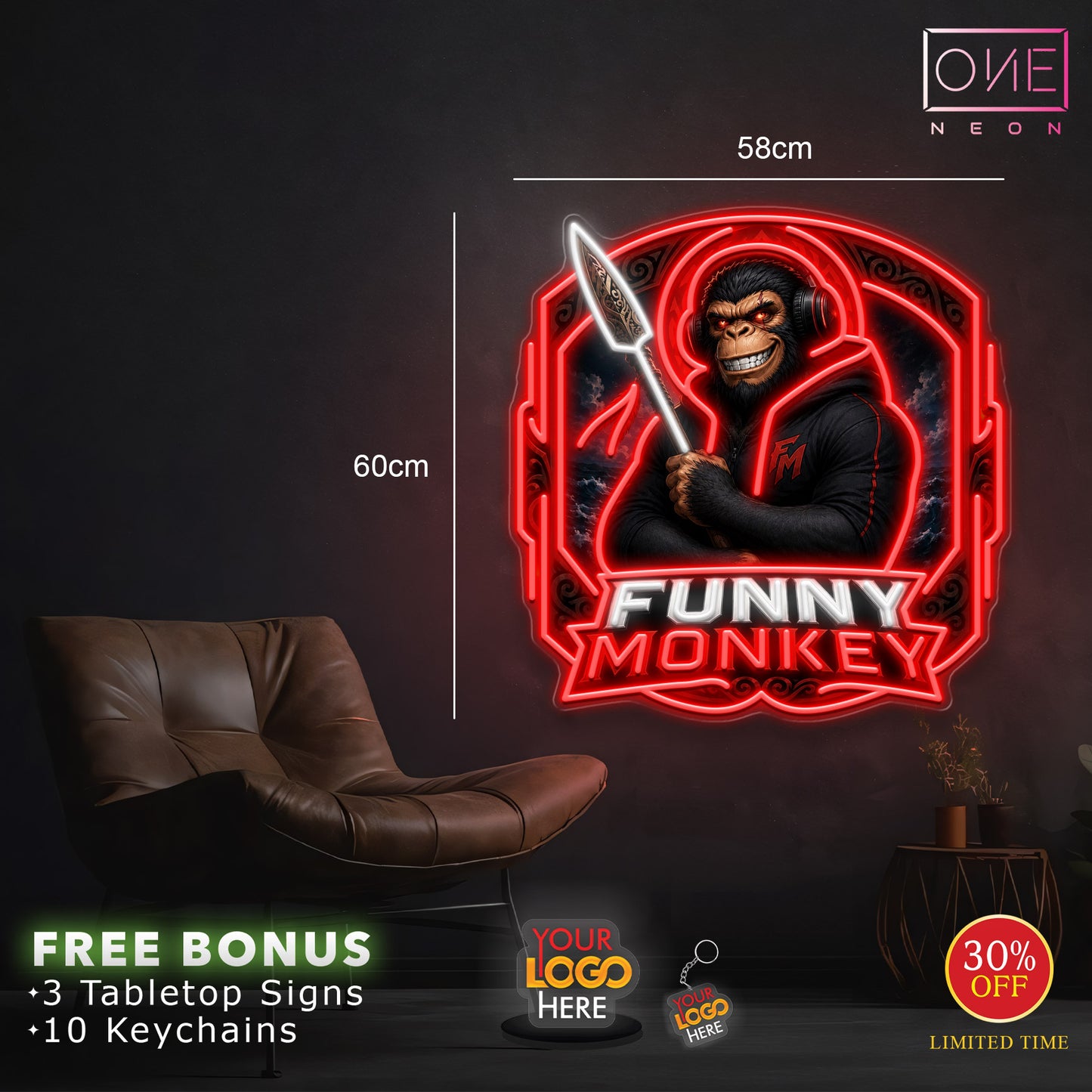 Funny Monkey | LED Neon Sign