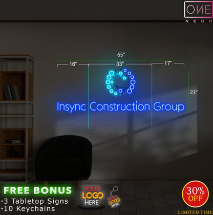 Enseigne au néon LED personnalisée pour entreprise 