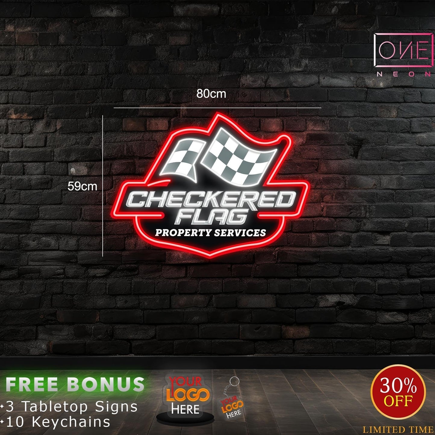 Checkered flag | LED Neon Sign
