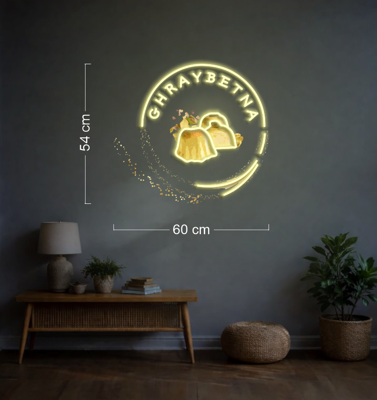 GHRAYBETNA | LED Neon Sign (Base stand)